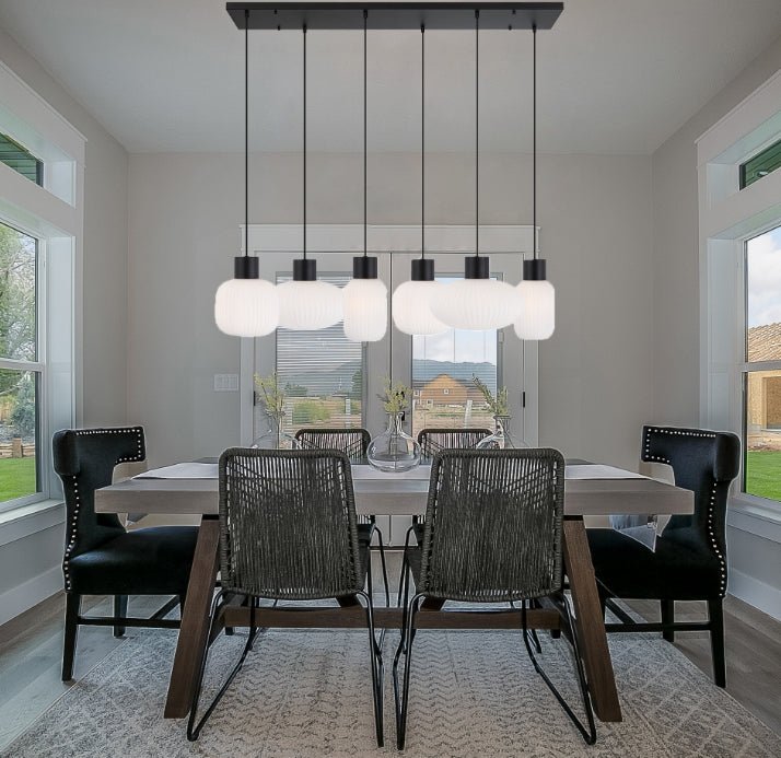 Telbix Nori 6 Lights Pendant - Black Opal Matt - Mases LightingTelbix
