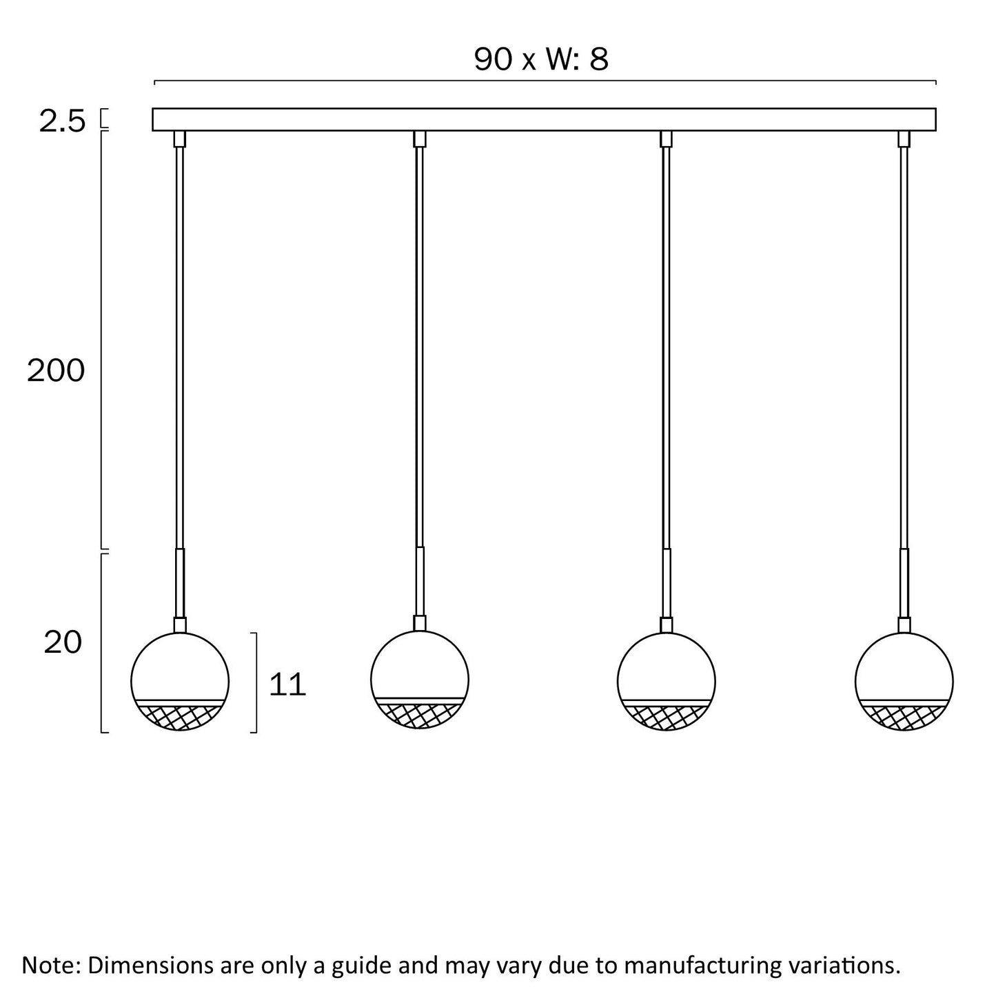 Telbix Oneta 4 Lights Pendant - Mases LightingTelbix