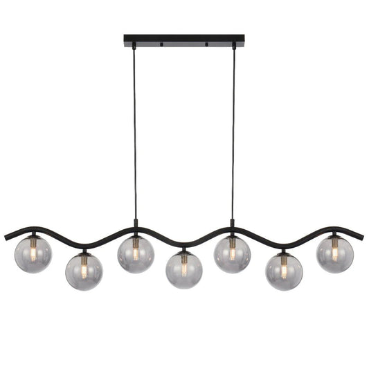 Telbix Orton 7 Light Pendant Black - Mases LightingTelbix