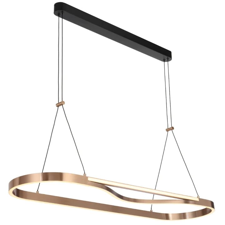 Telbix Ostrom Rectangle Pendant- Gold - Mases LightingTelbix