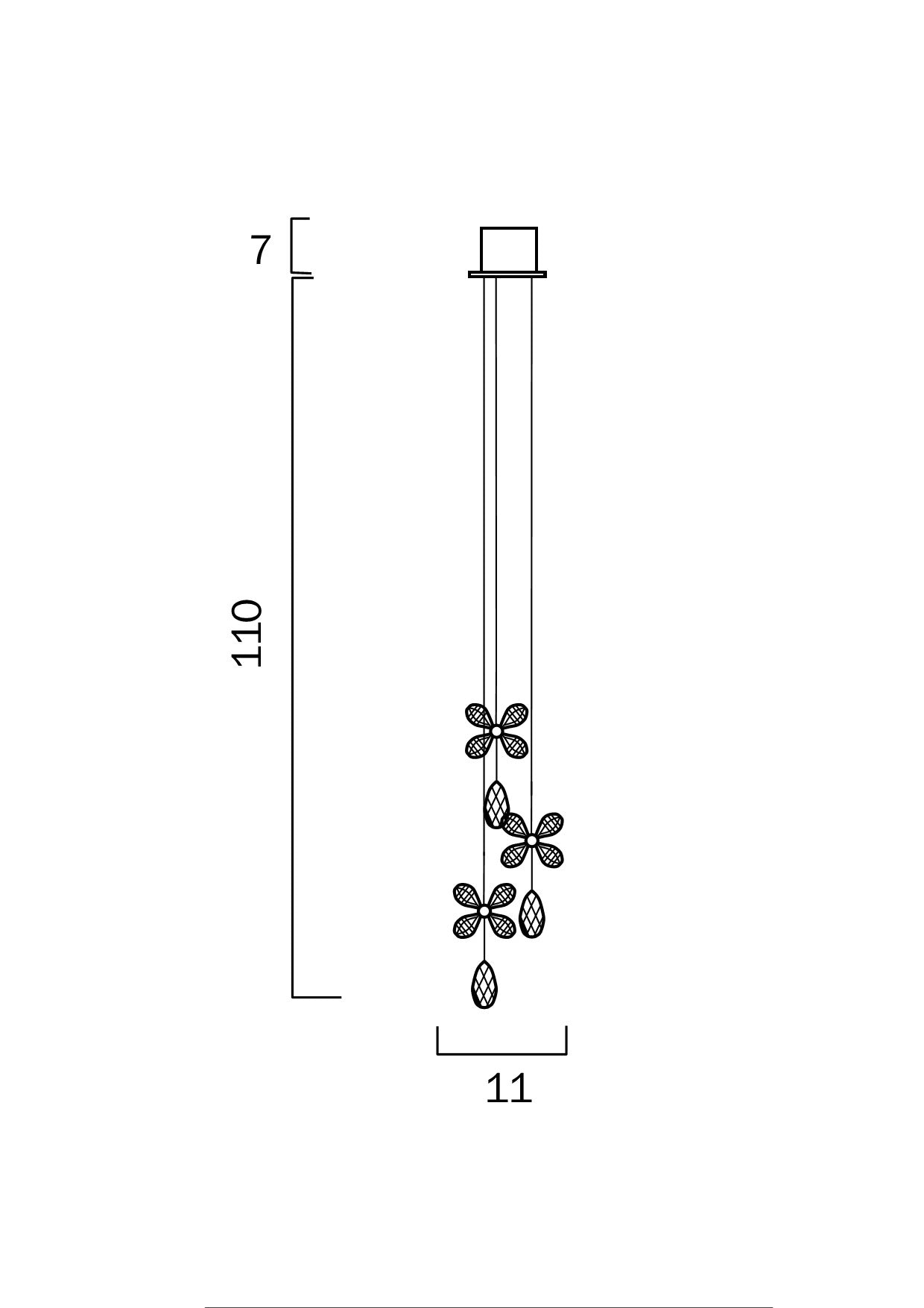 Telbix Paradis 1 Pendant - Chrome