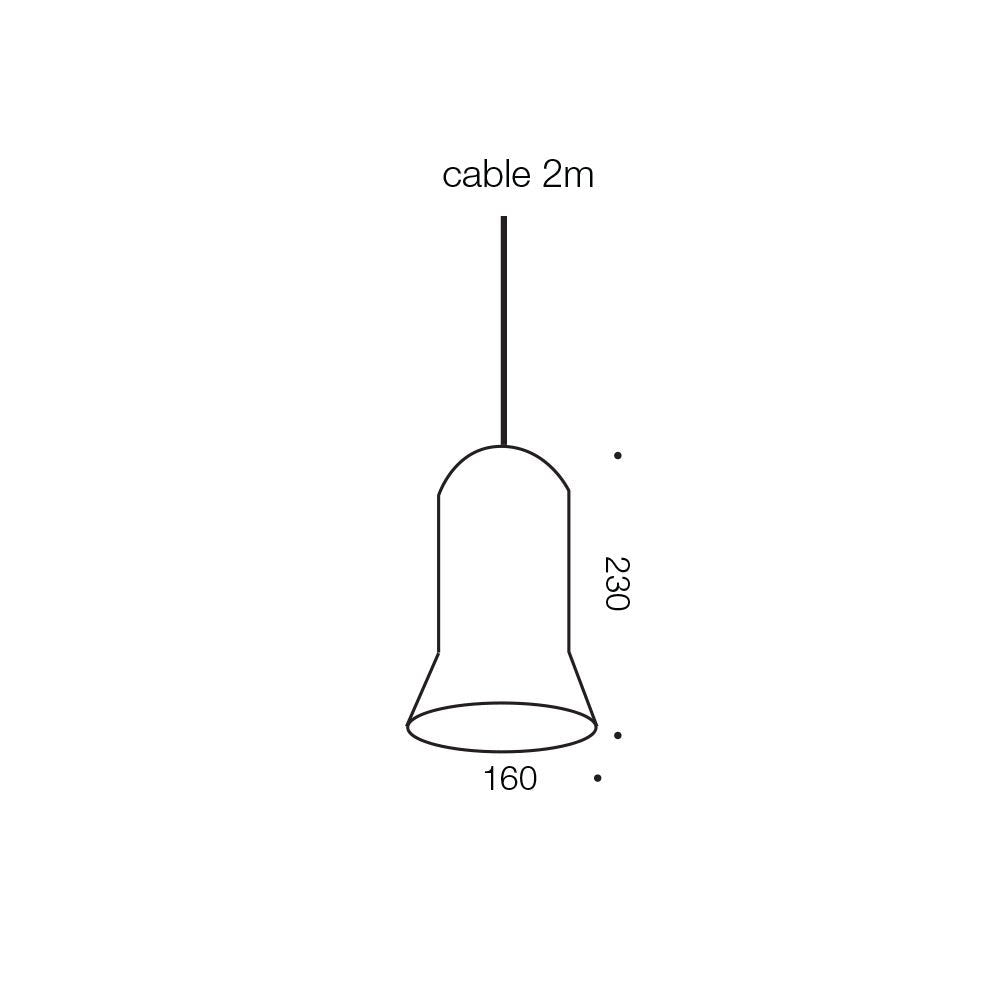 Telbix Parker Led Pendant 16cm, 9cm - Black/White