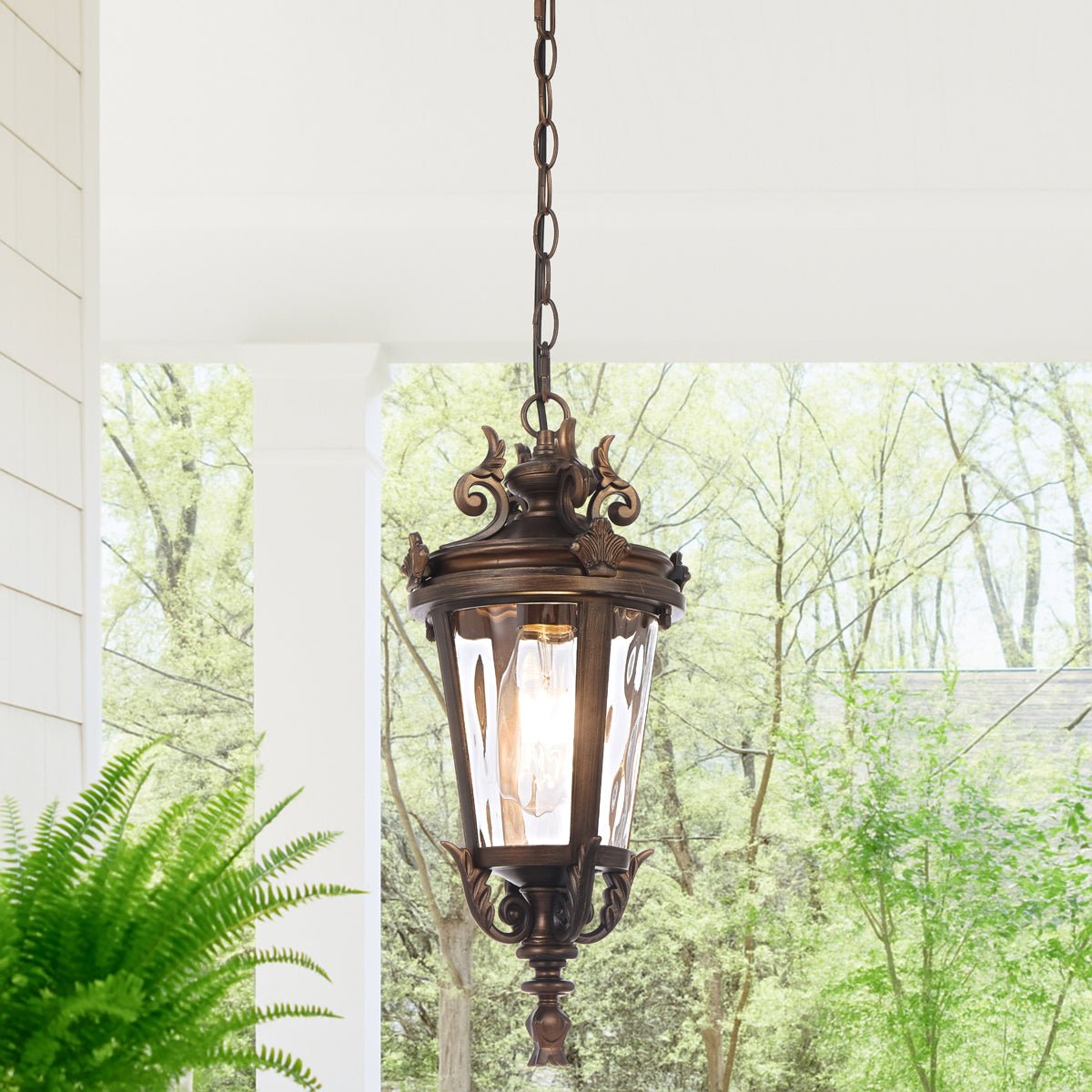 Telbix Pedral Outdoor Pendant Light in Bronze & Black | 18cm & 23cm - Mases LightingTelbix