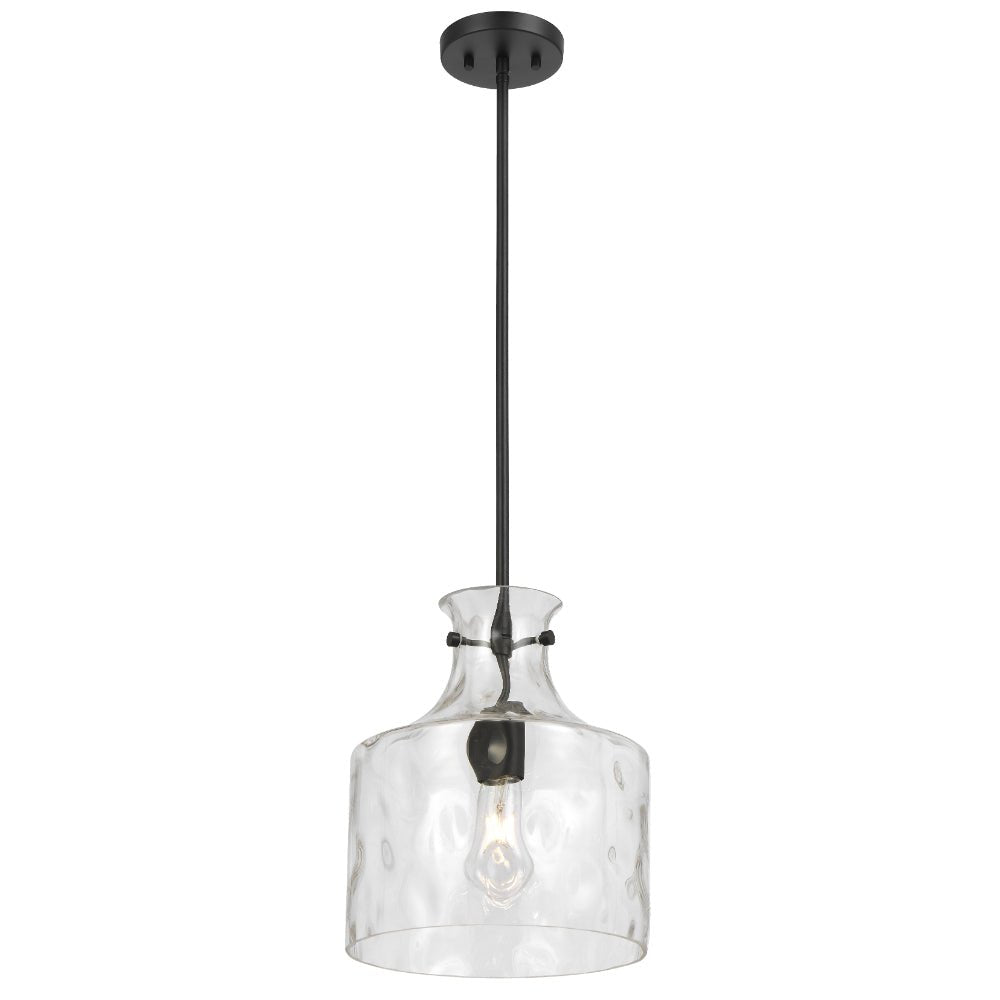 Telbix Perron 1 Light Pendant in Nickel, Black and Antique Gold - Mases LightingTelbix