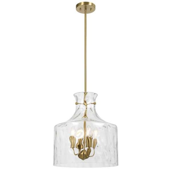 Telbix Perron 4 Light Pendant in Nickel, Black and Antique Gold - Mases LightingTelbix