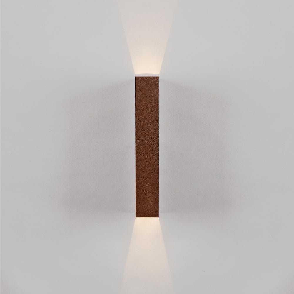 Telbix Ryland Exterior LED Up / Down Wall Light in Brass, Black and Rust