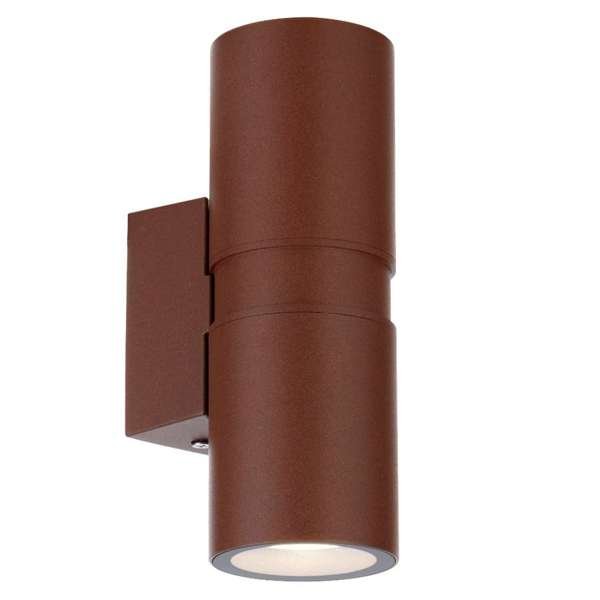 Telbix Sarnel Exterior Up/Down Wall Light in Rust or Brass - Mases LightingTelbix