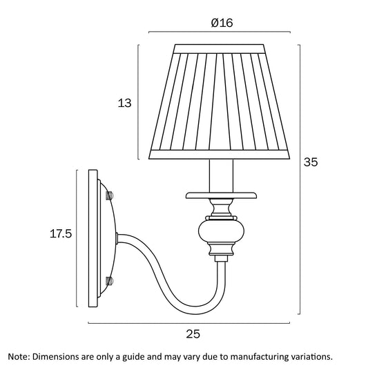 Telbix Siedel 1 Light Wall Bracket With Shade Copper SIEDEL WB1SH - CP - Mases LightingTelbix
