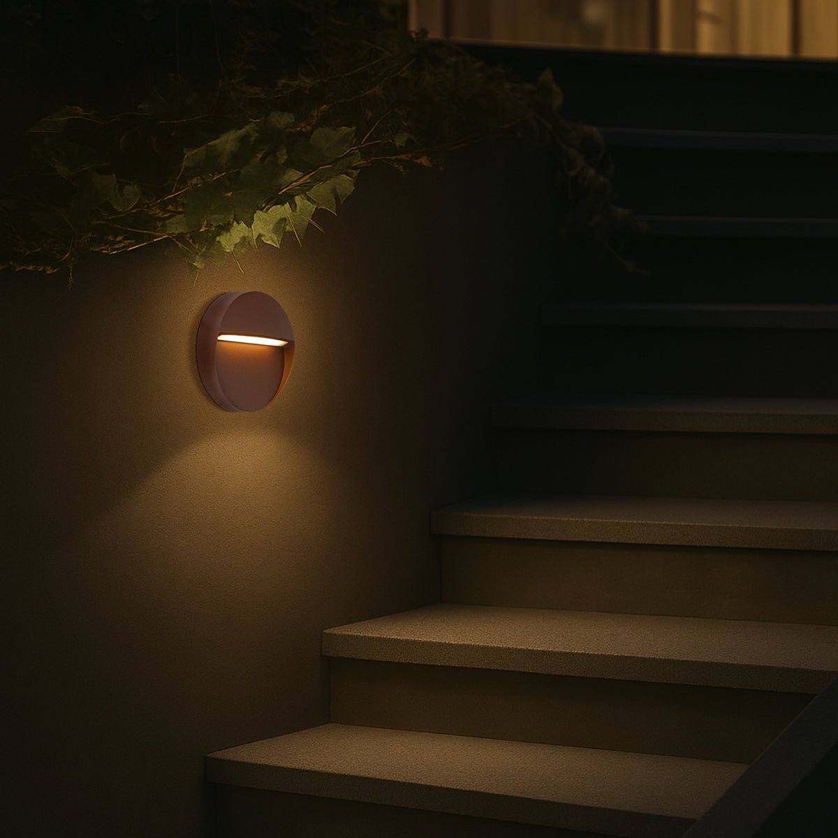 Telbix Terin Square or Round LED Step Wall Light in Black, Verde Green and White - Mases LightingTelbix