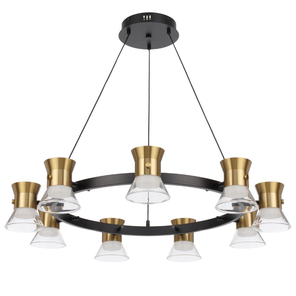 Telbix Tipico 9 Light LED Pendant Gold TIPICO PE9-GD