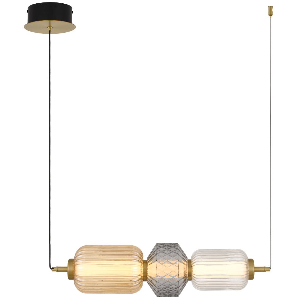 Telbix Torso 3 Light LED Pendant Brass TORSO PE3-BRS