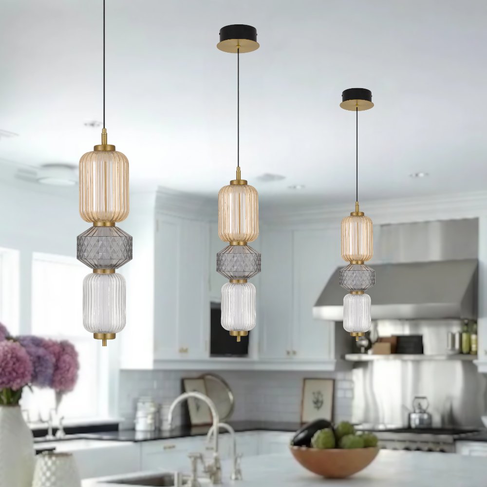 Telbix Torso 3 Light LED Pendant Brass TORSO PE3-BRS