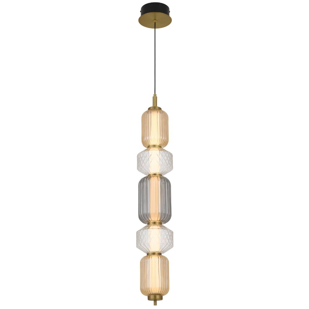 Telbix Torso 5 Light LED Pendant Brass TORSO PE5-BRS