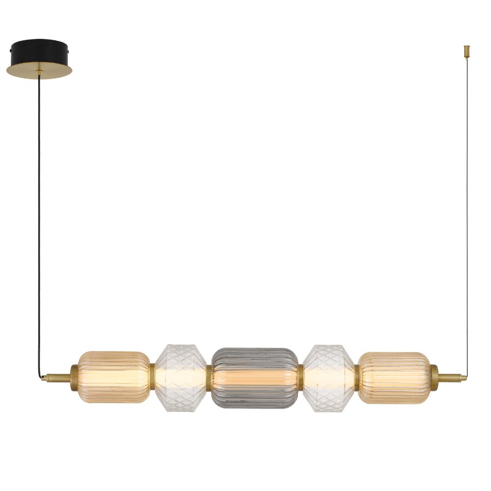 Telbix Torso 5 Light LED Pendant Brass TORSO PE5-BRS