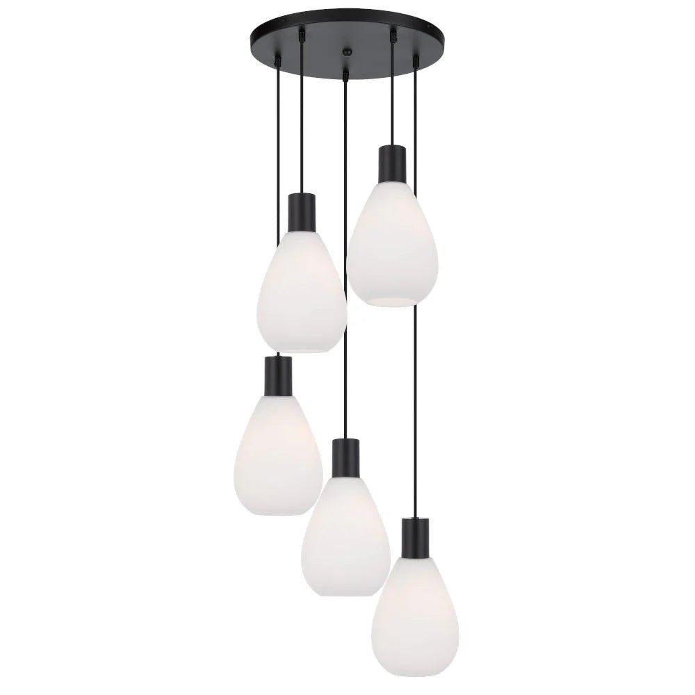 Telbix Tresor 5 Lights Pendant - Black Opal Matt - Mases LightingTelbix