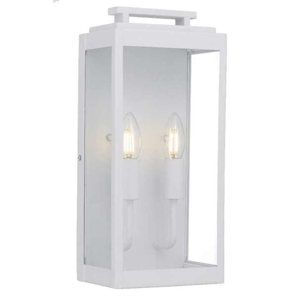 Telbix Truman 2 Light Exterior Wall Light White TRUMAN EX2 - WH - Mases LightingTelbix