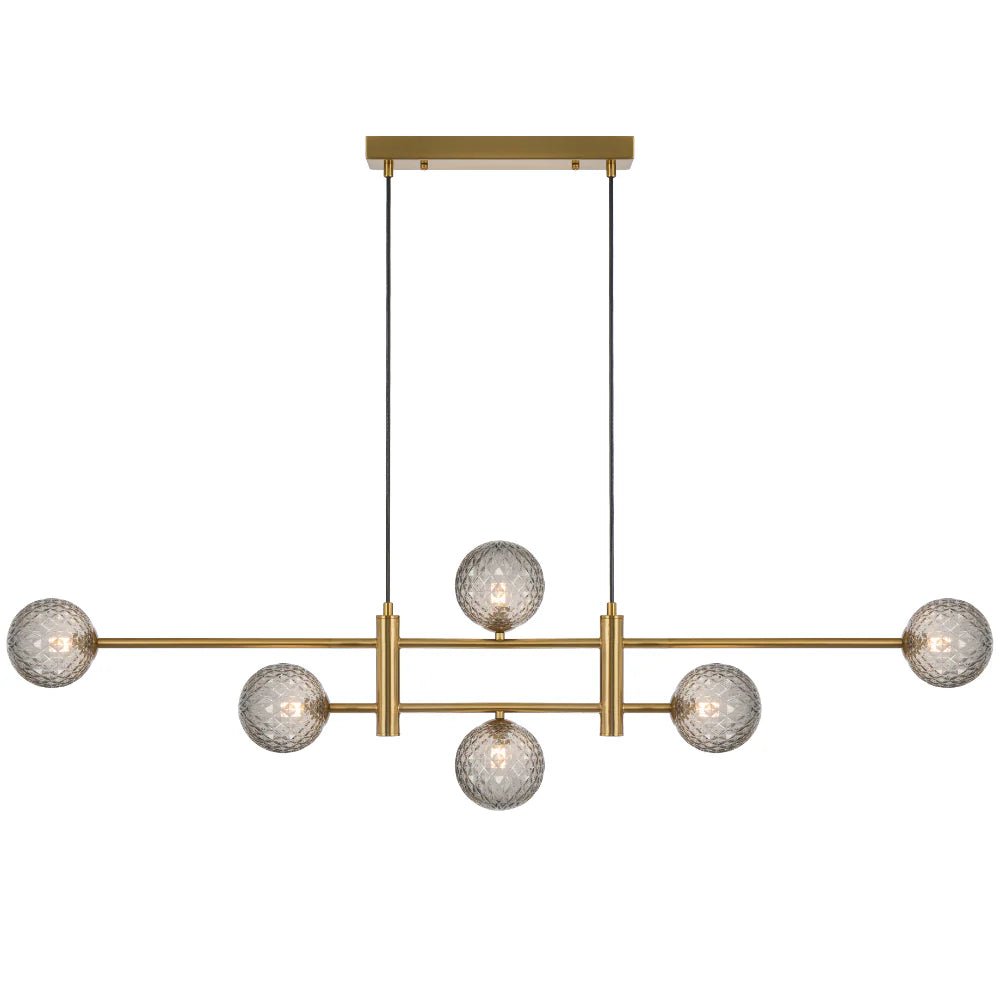 Telbix Tyson 6 Light Pendant Antique Gold TYSON PE06 - AGSMT - Mases LightingTelbix