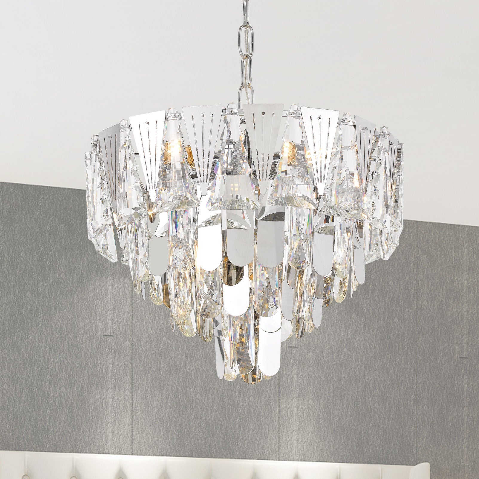 Telbix Valerie 40cm Pendant Chrome/Gold
