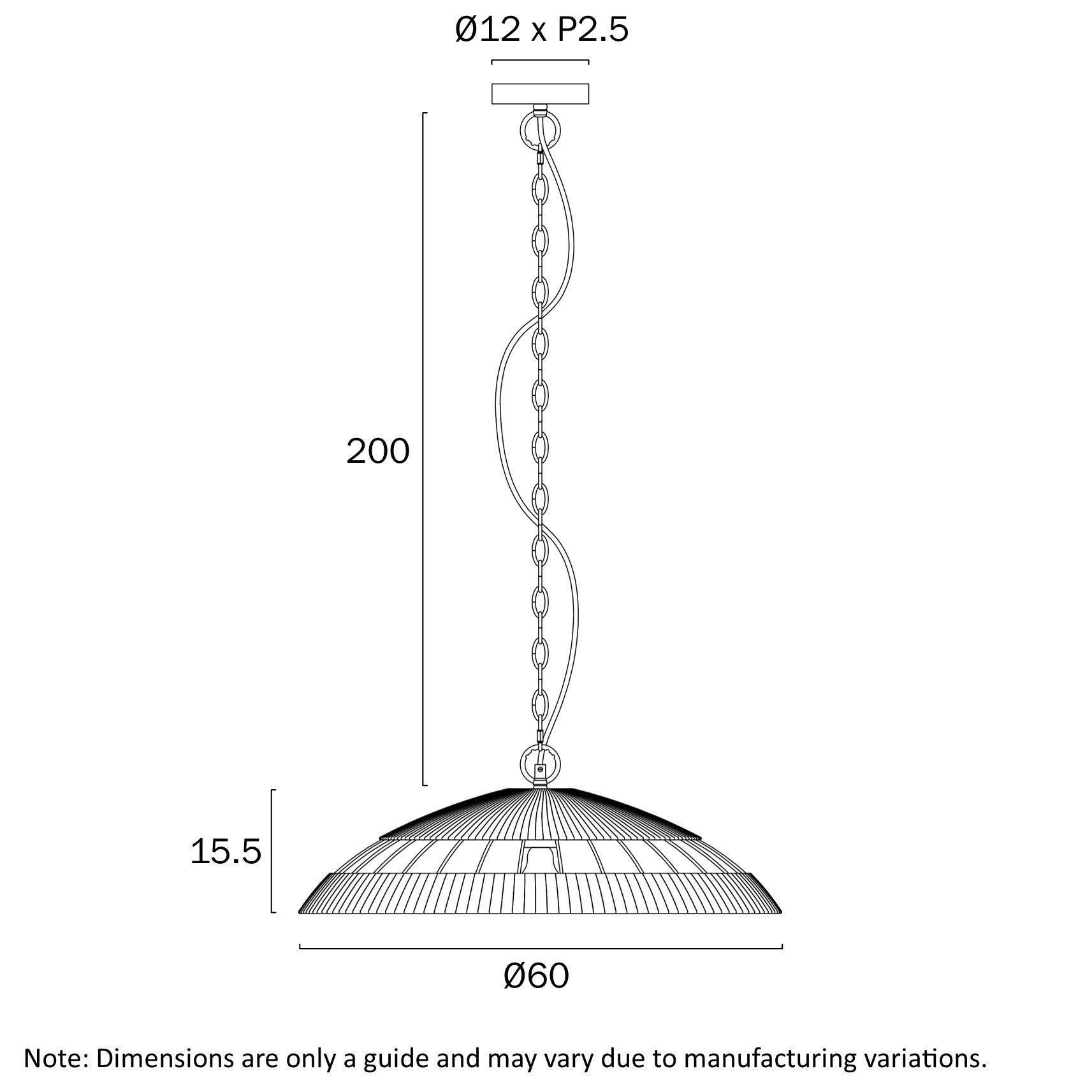 Telbix VALLEJO Pendant Light 60 and 80 Natural Color