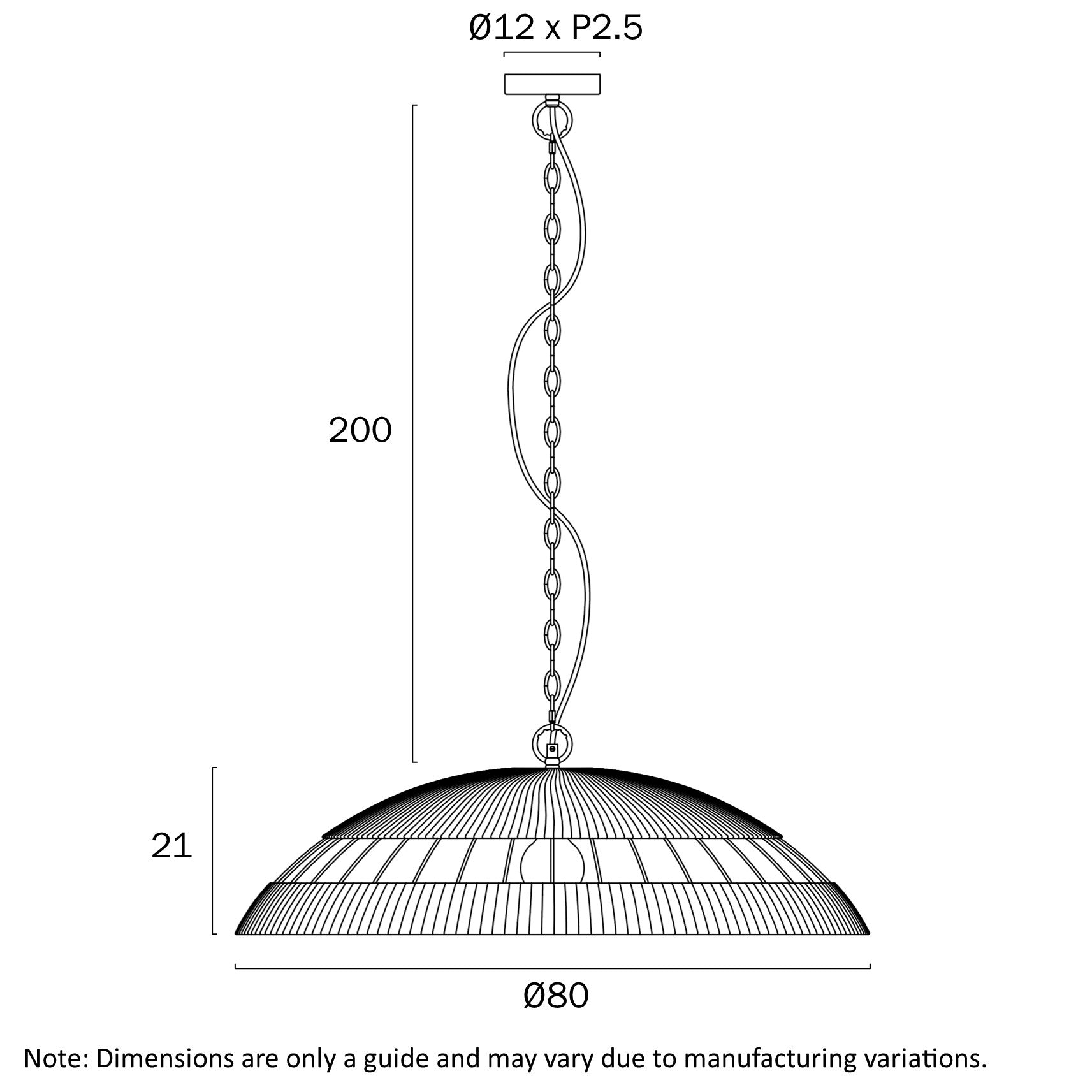 Telbix VALLEJO Pendant Light 60 and 80 Natural Color