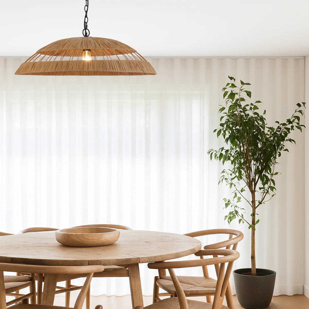 Telbix VALLEJO Pendant Light 60 and 80 Natural Color