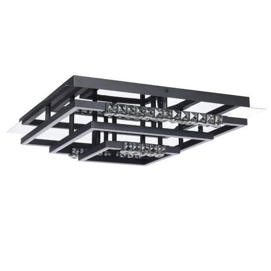 Telbix Zafra CTC Chrome/Black Sand/Crystal Light - Mases LightingTelbix
