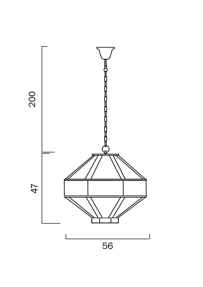 Telbix Zofio 5LT Pendant- Oil Bronze