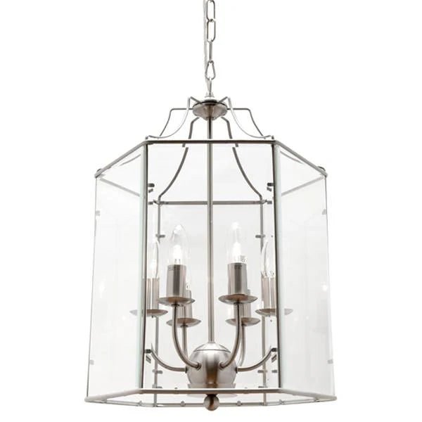 Timeless Glass Pendant Light in Satin Chrome (1/3/6 Light) - Mases LightingCougar Lighting
