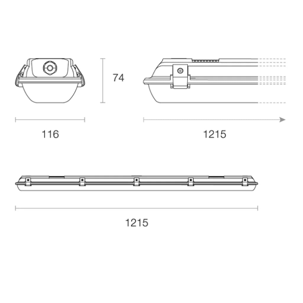 Triled Batten Light in 1215mm x 116mm - Mases LightingTrend Lighting