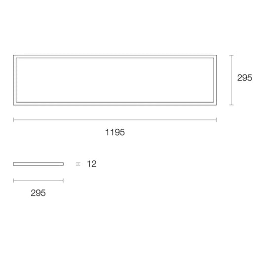 Triled Panel Light in White 1195mm x 295mm - Mases LightingTrend Lighting