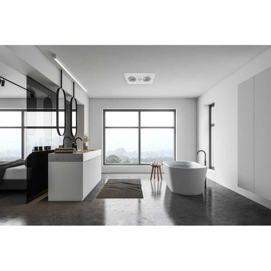 Ventair Heatforce DC 2 Bathroom 3 - in - 1 Heat, Light & Exhaust Fan | White - Mases LightingVentair