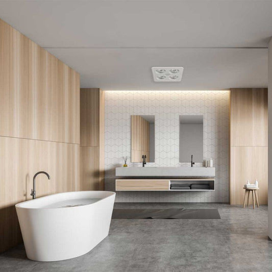 Ventair Heatforce DC 4 Bathroom 3 in 1 Heat, Light & Exhaust Fan | White - Mases LightingVentair
