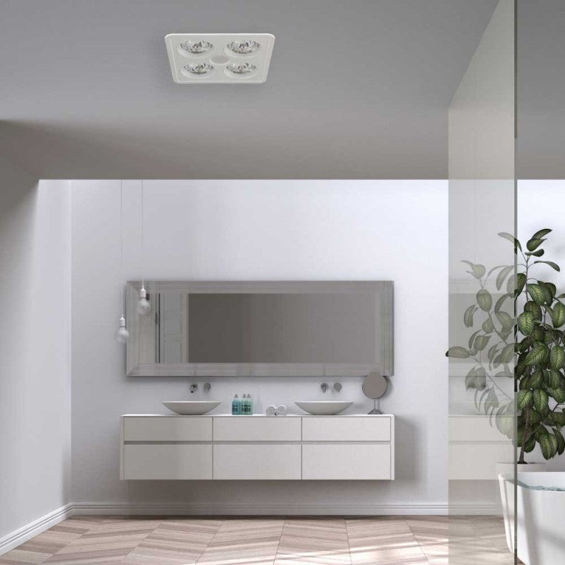 Ventair Heatforce DC 4 Bathroom 3 - in - 1 Heat, Light & Exhaust Fan with Boost | White - Mases LightingVentair