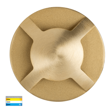 Viale LED in-Ground Light Four Way in 316 Stainles Steel, Antique Brass, Brass or Graphite Havit Lighting - HV19092T