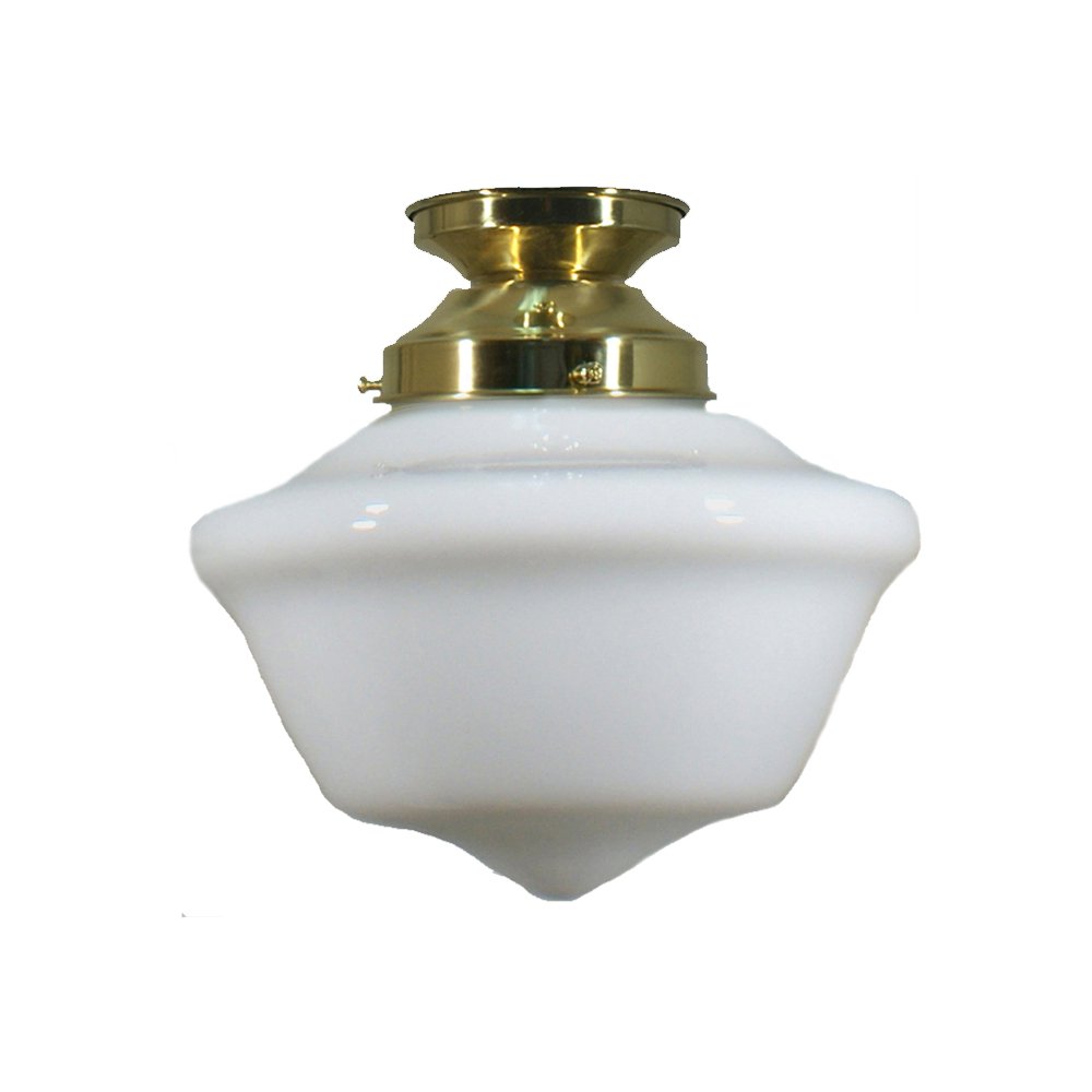 Victorian 9" or 12" or 16" 1 Light Batten Fix Pendant Light - Black/Chrome/Polished Brass