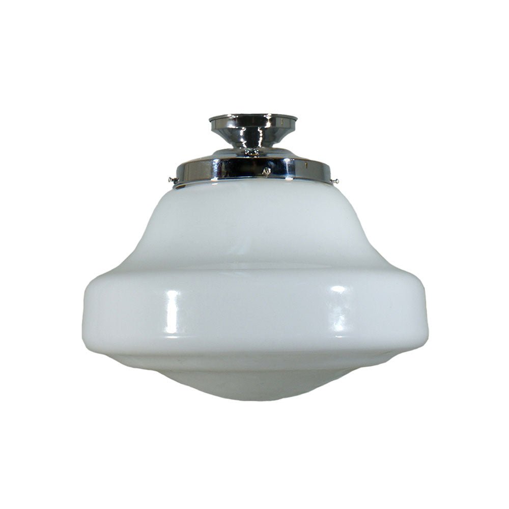 Victorian 9" or 12" or 16" 1 Light Batten Fix Pendant Light - Black/Chrome/Polished Brass