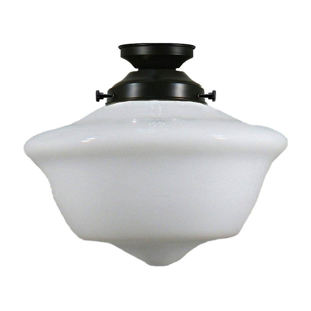 Victorian 9" or 12" or 16" 1 Light Batten Fix Pendant Light - Black/Chrome/Polished Brass