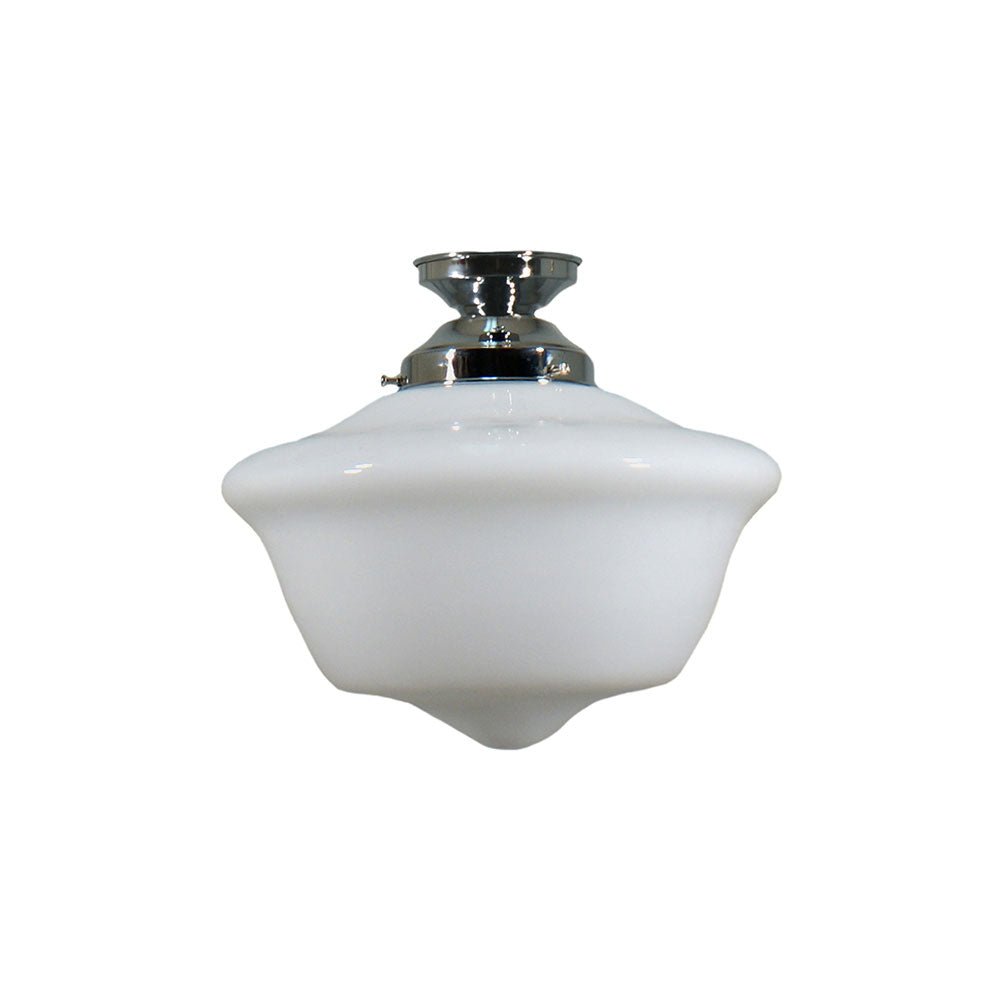 Victorian 9" or 12" or 16" 1 Light Batten Fix Pendant Light - Black/Chrome/Polished Brass