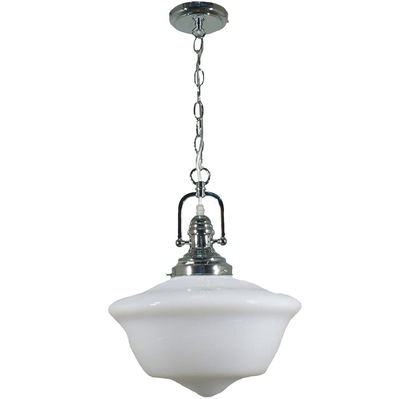 Victorian 9" or 12" or 16" 1 Light Paramount Pendant Light - Black or Chrome