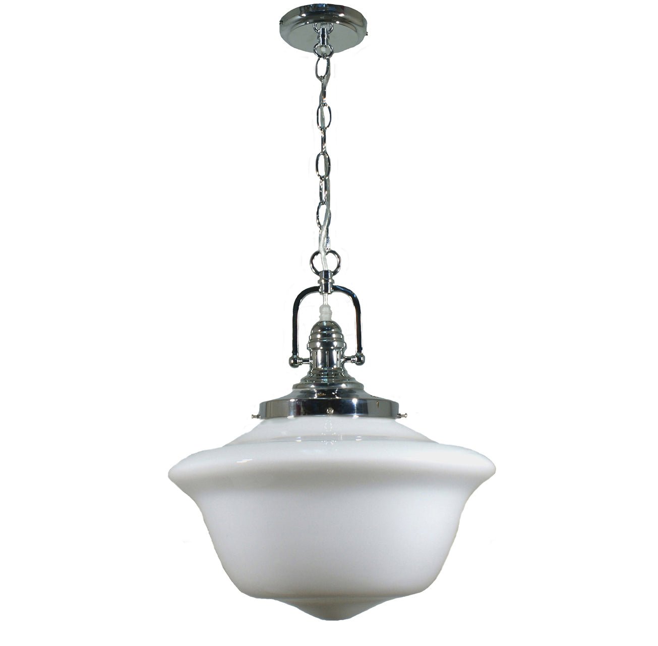 Victorian 9" or 12" or 16" 1 Light Paramount Pendant Light - Black or Chrome