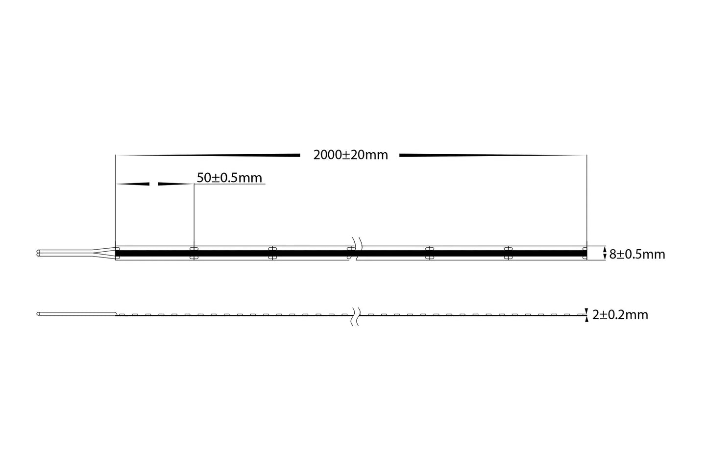 Viper COB LED Strip Kit 5w Per Metre 2m 3k, 4k, 5k Havit Lighting - VPR976X0IP54 - 320 - 2M - Mases LightingHavit Lighting