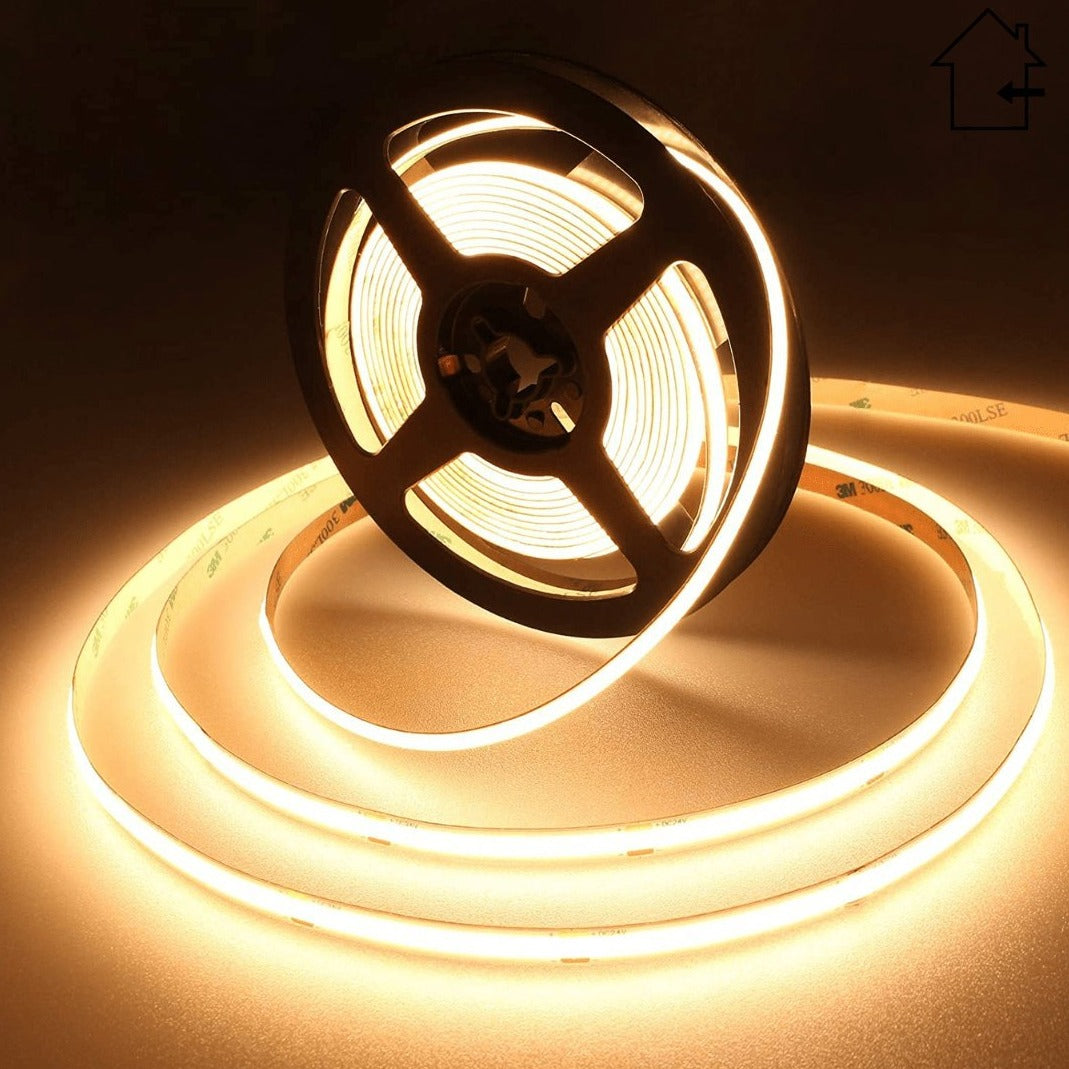 10mm | 15W/m 3000ºK | IP20 | COB LED Strip Light - Mases LightingLighting Creations