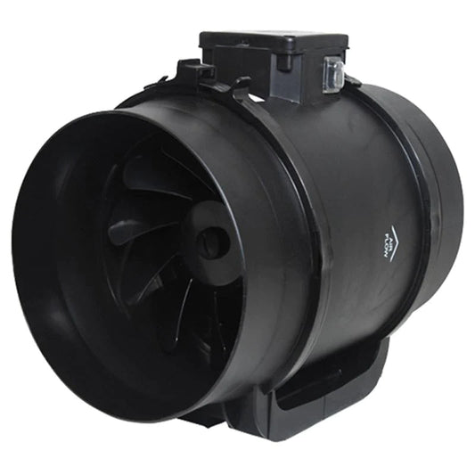 245-1008m³/h ProVent In-Line Duct Mounted Exhaust Fan Exhaust Fan Black in 100mm/125mm/150mm/200mm - Mases LightingFantech