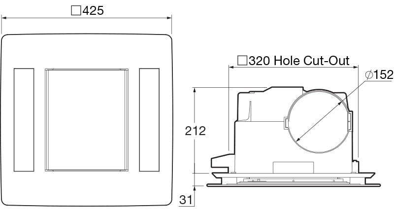 3-in-1 Wireless Exhaust Fan Response Radiance Bathroom With Remote - Mases LightingFantech