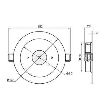 3A Lighting LED EMERGENCY LIGHT in Black - Mases Lighting3A Lighting