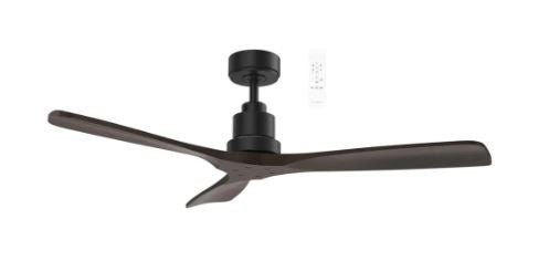 42" Mallorca Mini DC Ceiling Fan Matt Black/Walnut, Matt White/Natural MMDC103 Martec Lighting - Mases LightingMartec