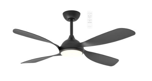 50" Hampton Smart WIFI DC Ceiling Fan Black, With Light MHDC1343 Martec Lighting - Mases LightingMartec
