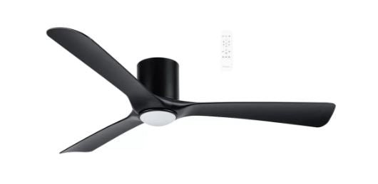 52" Fresno Smart WIFI DC Ceiling Fan Matt Black With Light MFDC1333 Martec Lighting - Mases LightingMartec