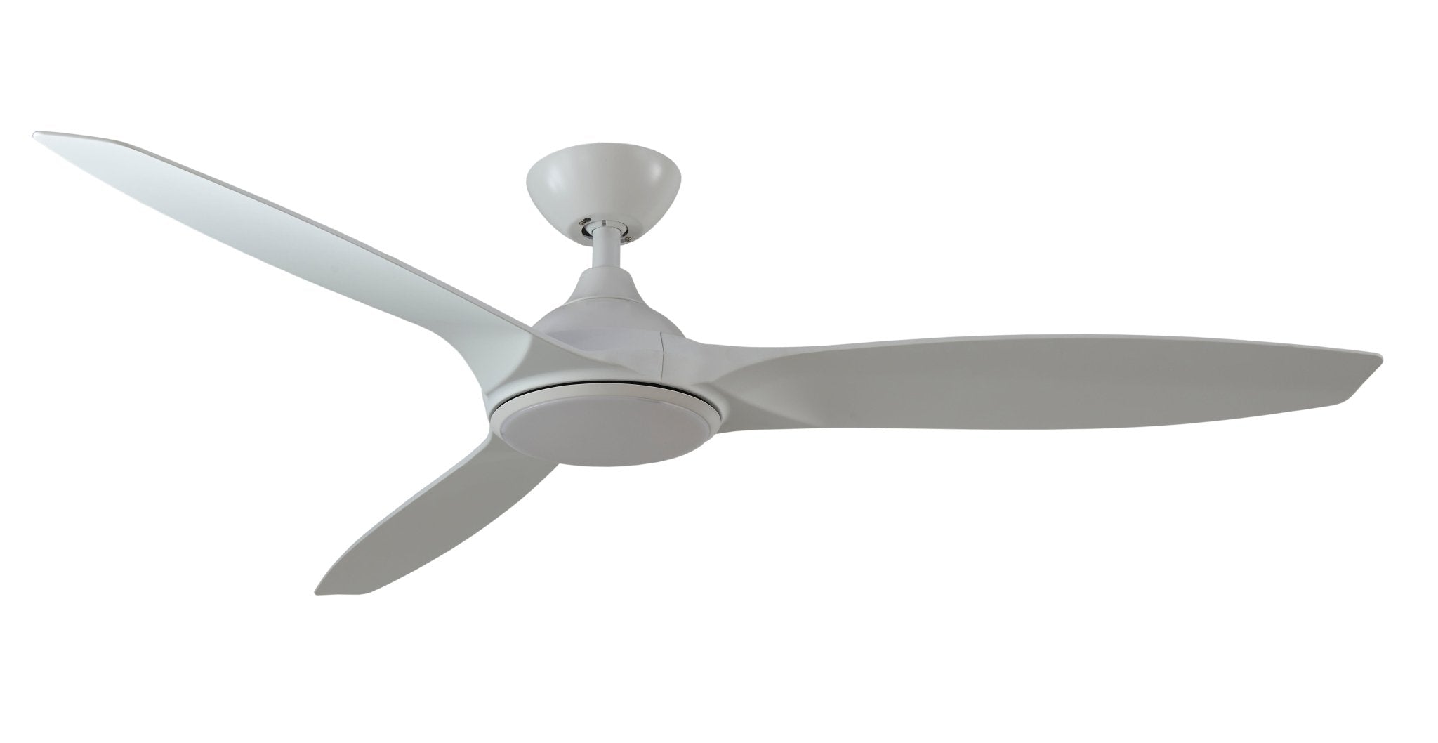 56″ (1420mm) Newport DC Ceiling Fan White Satin With CCT 18w LED Light by Martec - Mases LightingMartec