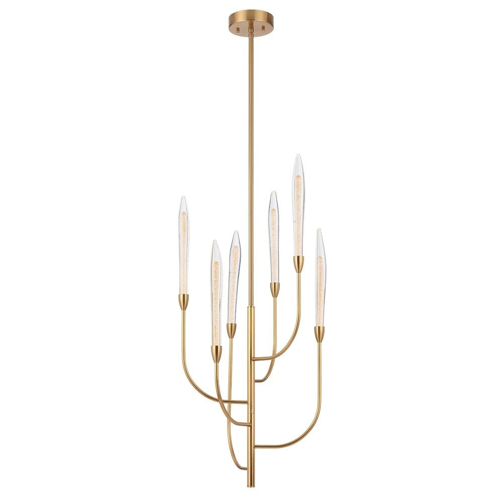 Archer LED Pendant Light 6Lt 18w Antique Gold - Mases LightingTelbix